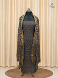 Charcoal brown Maheshwari Silk Churidar
