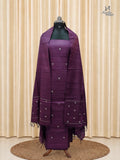 Royal Plum Tussar Silk Churidar