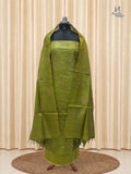 Olive Green Tussar Silk Churidar