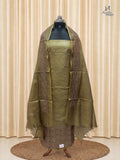 Olive Gold Tussar Silk Churidar
