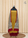 Mustard Yellow Maheshwari Silk Churidar