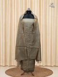 Natural Beige Tussar Silk Churidar