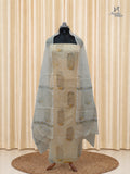 Ivory & Beige-Gold 
Net Cotta Churidar