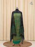 Lime Green Cotton Churidar With Hand Block Ajrakh Print