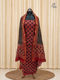 Brick Red Maheshwari Silk Churidar
