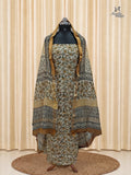 Ivory with Mustard Yellow Maheshwari Silk Churidar
