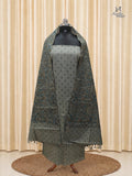 Grey-Green Tussar Silk Churidar
