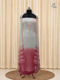 Ivory & Blush Pink Mul Chanderi Churidar