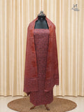 Rust Pink Tussar Silk Churidar