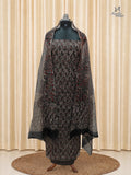 Taupe Grey Net Cotta Churidar