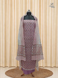 Lavender Pink Net Cotta Churidar