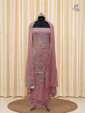 Dusty Rose Pink Mul Chanderi Churidar