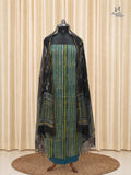 Olive Green Cotton Churidar With Hand Block Ajrakh Print
