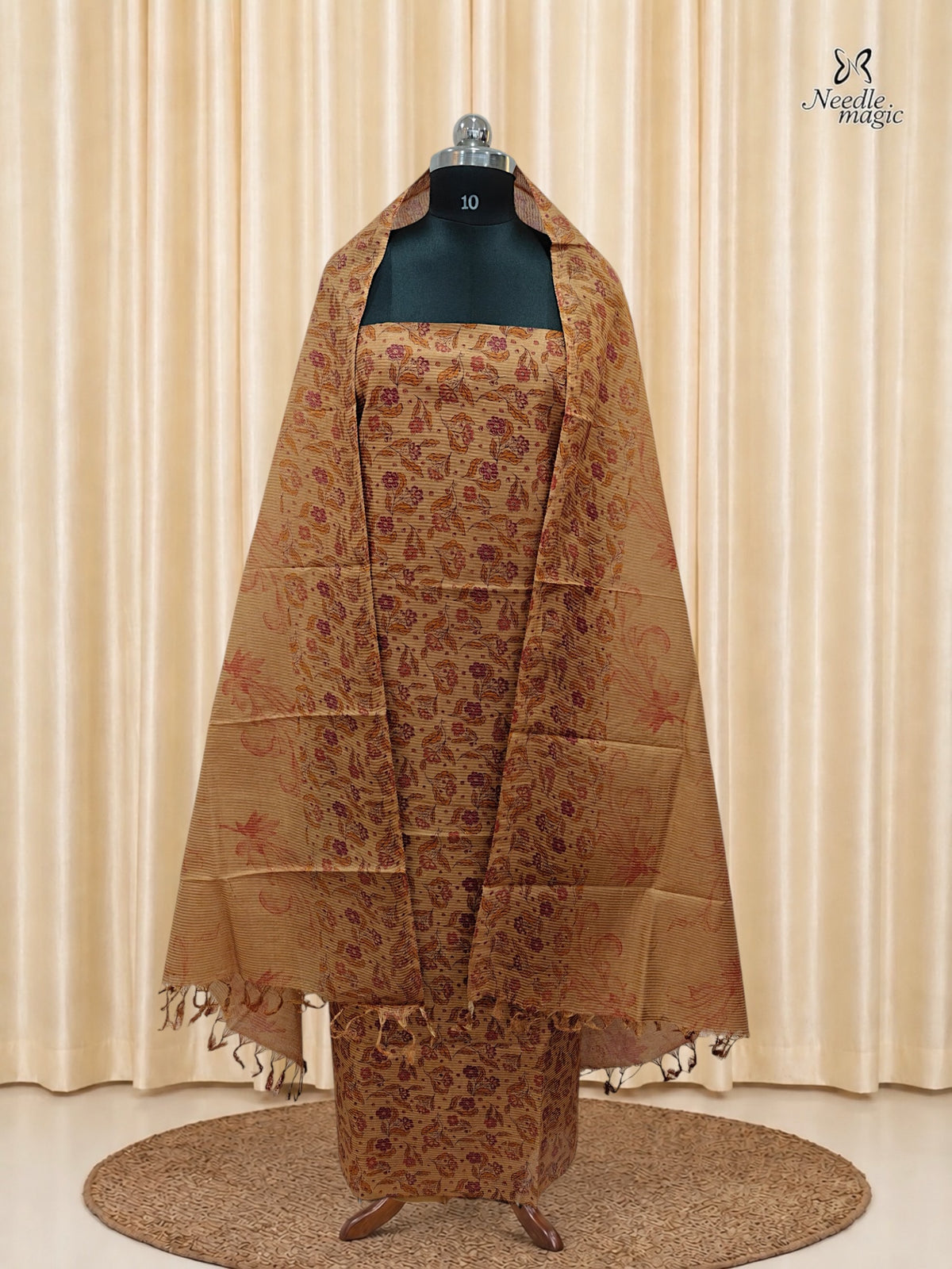 Mustard Gold Tussar Silk Churidar