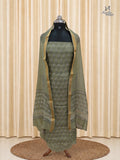 Olive green Maheshwari Silk Churidar